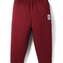 Ollypop Interlock Knit Full Length Lounge Pants With Have Good Travel Patch - Maroon-image-88