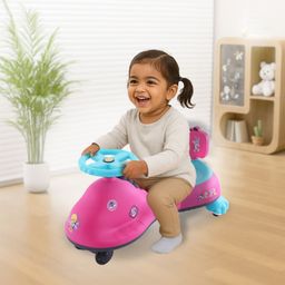 fab n funky Looney Tunes Kids Swing Car with ABEC 7 Bearing -Pink Blue| Lights&Music| Smooth PU LED Wheels| Easy to Handle| Built for Rough Play| Encourages Physical Activity| For Kids of 3 to 8 years| Sport Gift-picture-5