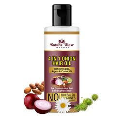 Nature Glow 4 In 1 Onion Hair Oil With Argan & Castor Oil - 100 ml-18
