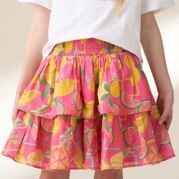 Angel & Rocket Girls Tiered Fruit Print Skirt-image-64