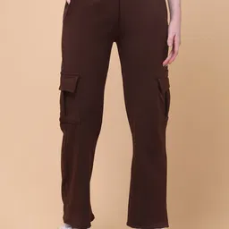 Charitra Women Relaxed High-Rise Easy Wash Cargos Trousers-image-72