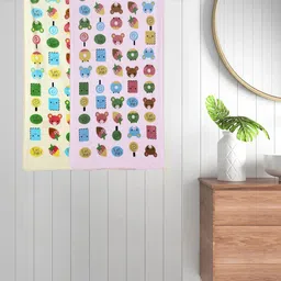 Myntra Elegant Homes Pink & Yellow 2 Printed Cotton 420 GSM Bath Towel-picture-41
