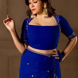 NUD Embroidered Georgette Saree Blouse-image-68