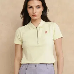 RAREISM Green Cotton Blend Solid Short Sleeves Polo T-Shirt-picture-20