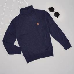 Pantaloons Junior Boys Blue Acrylic Solid Sweater-image-87