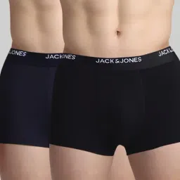 Jack & Jones Navy Blue & Black Regular Fit Trunks - Pack Of 2-picture-32