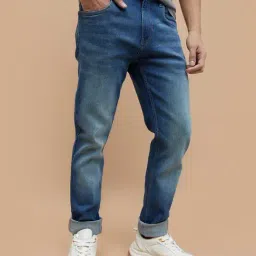Fame Forever By Lifestyle Blue Cotton Slim Fit Jeans-picture-16
