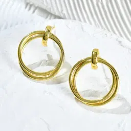 Voylla Gold Voyage Eternal Loop Stud Earrings-picture-46
