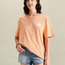U.S. Polo Assn. Peach Cotton Graphic Print T-Shirt-picture-45