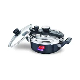 Prestige Clip On Svachh Black & Silver Pressure Cooker with Extra Lid (3 L) - Set of 1-image-97