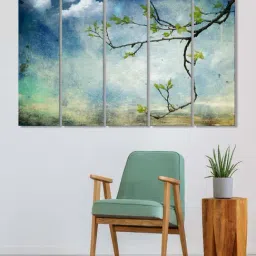 999Store Blue Sky Art 5 Frame MDF Paintings-19
