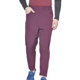 Chkokko Wine Regular Fit Sports Trackpants-image-67
