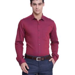 Turtle Maroon Slim Fit Shirt-picture-27