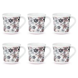 Larah by Borosil White Ceramic Tea & Coffee Mug - Set fo 6 100ml-image-93