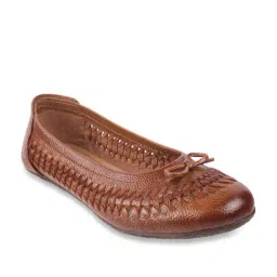 Metro Women's Cognac Flat Ballets-image-63