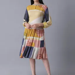 W Multicolor Printed Maxi Dress-image-21