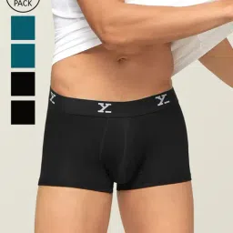 XYXX Black & Blue Skinny Fit Trunks (Pack of 5)-image-87