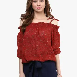 Rare Red Printed Top-picture-27