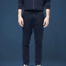 Rare Rabbit Navy Regular Fit Solid Trackpants-17