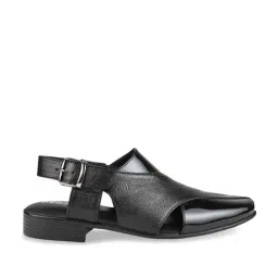 Regal Men's Black Back Strap Sandals-image-69