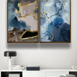 The Art House Abstract Multicolor Canvas Painting-12