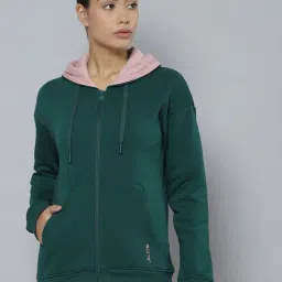 ALCIS Dark Green Logo Print Hoodie-image-44