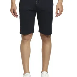 Being Human Regular Fit Mens Interlock 300 Gsm - With Brand Side Tape-Navy-27