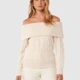 Forever New White Self Full Sleeves Jumper-picture-18