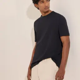 WES Casuals by Westside Black Solid Slim-Fit T-Shirt¿-picture-17