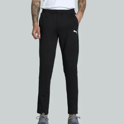 Puma Black Cotton Slim Fit Trackpants-image-35