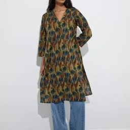Utsa by Westside Multicolor Botanical Printed Cotton Straight Kurta-27