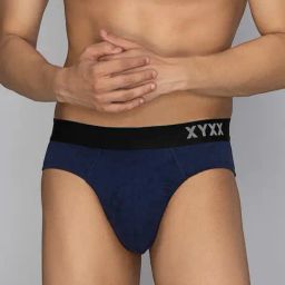 XYXX Dark Blue Cotton Briefs-picture-47