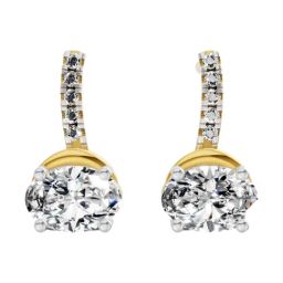 Sparkles Lab Grown Diamond 14k (585) Yellow Gold Earrings for Women-picture-10
