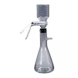 RELIGLAS 5 L Membrane Filter Holder Assembly with Funnel Flask Clamp And Rubber Cork fitting, 06.725.25-11