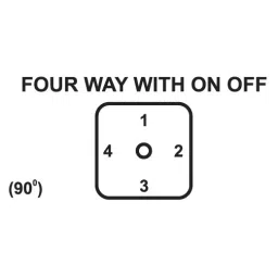 FTC 6 Amp 4 Pole Rotary Switch Four Way with On-Off, RS-121 image 2