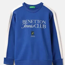United Colors Of Benetton Boys Blue Cotton Regular Fit Printed Sweatshirt-picture-33