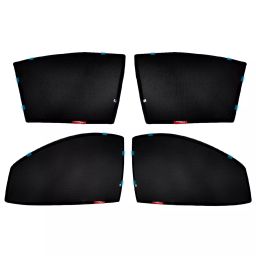 Auto Pearl Car Sun Shade Half Cut Magnetic Curtains Compatible For Fiat Punto (Set of 4)-picture-13
