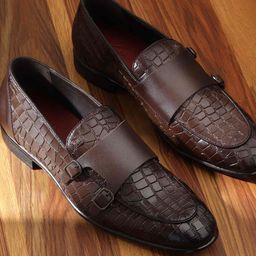 DAVINCHI Men Textured Formal Monk Shoes-image-5