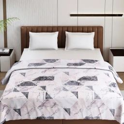 Monte Carlo Tulip Light Grey Polyester Printed 290 GSM Double Blanket image 2