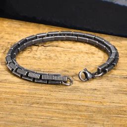 Peora Black Stainless Steel Bracelet-image-79
