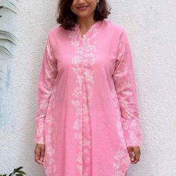 Chidiyaa Ranjana Block Printed Cotton Kurta-image-11