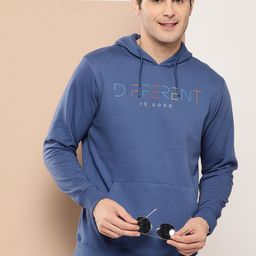 HERE&NOW Typography Printed Hooded Sweatshirt-picture-30