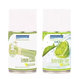Airance 250 ml Each Lemon Grass & Refreshing Lime Fragrance Automatic Air Freshener Refill Perfume Spray (Pack of 2)-8