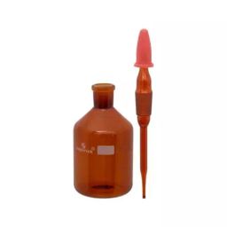 Supertek 30 ml Amber Dropping Bottle Kit With Rubber Teat, Dropping Pipette Ground Into Bottle Neck, 12.120.0030 image 2