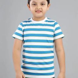 3PIN Boys Blue Cotton Striped T-Shirts-picture-25