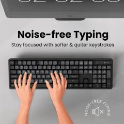 Portronics Grey Wireless Keyboard And Mouse Set image 2