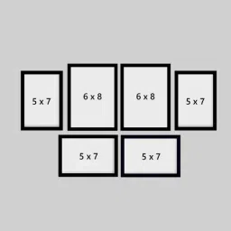 ecraftindia Memory Wall Collage Photo Frame - Set of 6 Photo Frames for 4 Photos of 5'x7', 2 Photos of 6'x8' image 4