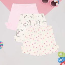 Pantaloons Baby Girls Multicoloured Shorts - Pack of 2-8