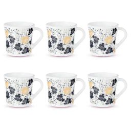 Larah by Borosil White Ceramic Tea & Coffee Mug - Set fo 6 160ml-image-100