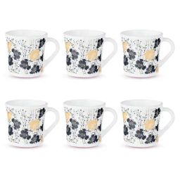 Larah by Borosil White Ceramic Tea & Coffee Mug - Set fo 6 100ml-image-93